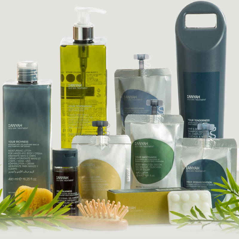 ANYAH תכשירים קוסמטים איכותיים ויוקרתיים, מתוצרת איטליה, בעלי גישה אקולוגית ואשר ידידותיים לסביבה. התכשירים פותחו בנוסחאות מעבדה ומציגים תכונות יעילות קוסמטיות מוכחות לגוף ולשיער.

ANYAH ANYAH is a range of certified cosmetic products with a focus on sustainability. No aggressive preservatives such as parabens, formaldehyde and BHT.